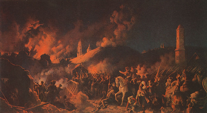 Петер фон Хесс (Гесс). "Сражение при Полоцке 7 (19) октября 1812 года". 1856.